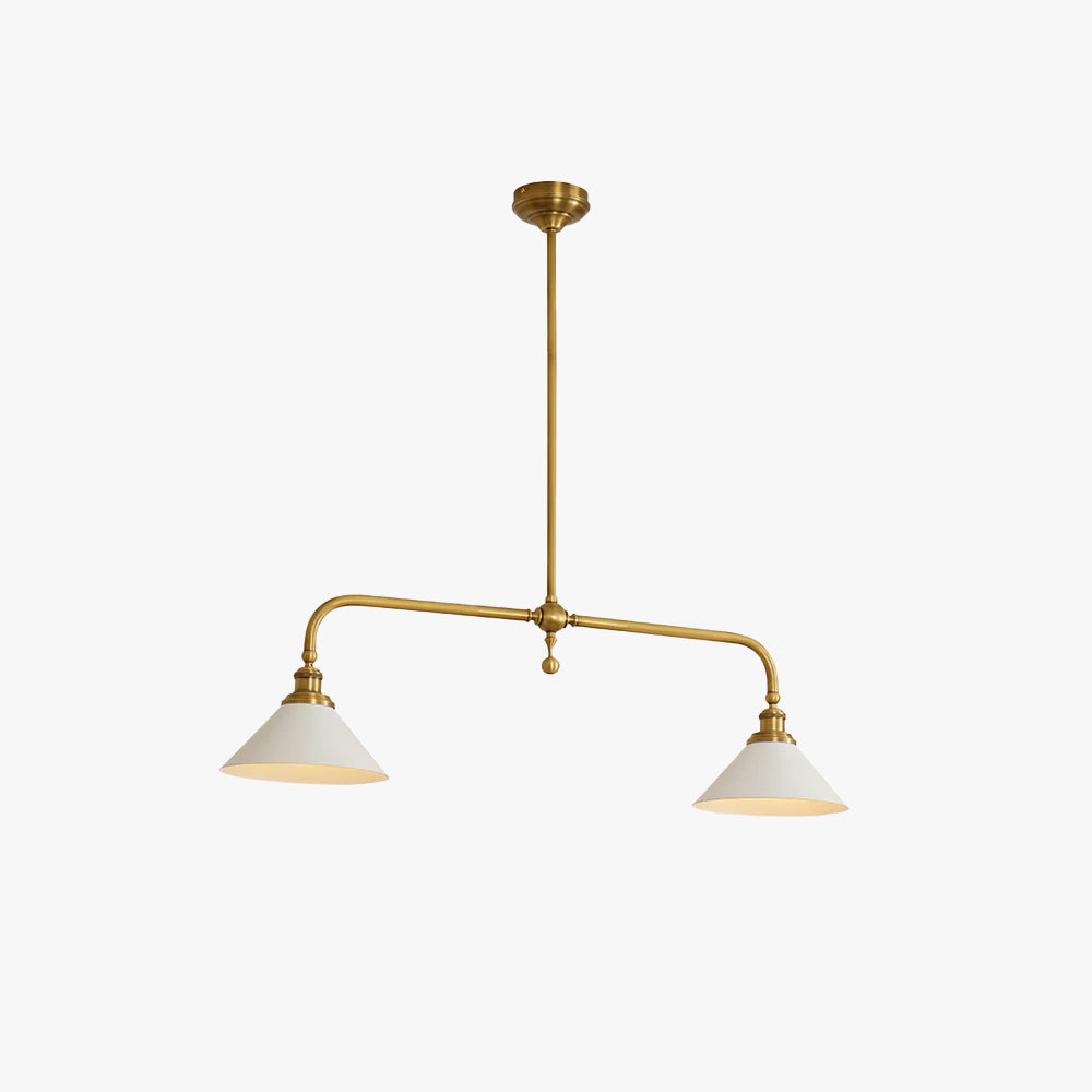 Candeeiro suspenso de vidro vintage AstraVex — Abat-jour branco, design de duas lâmpadas - Desfino