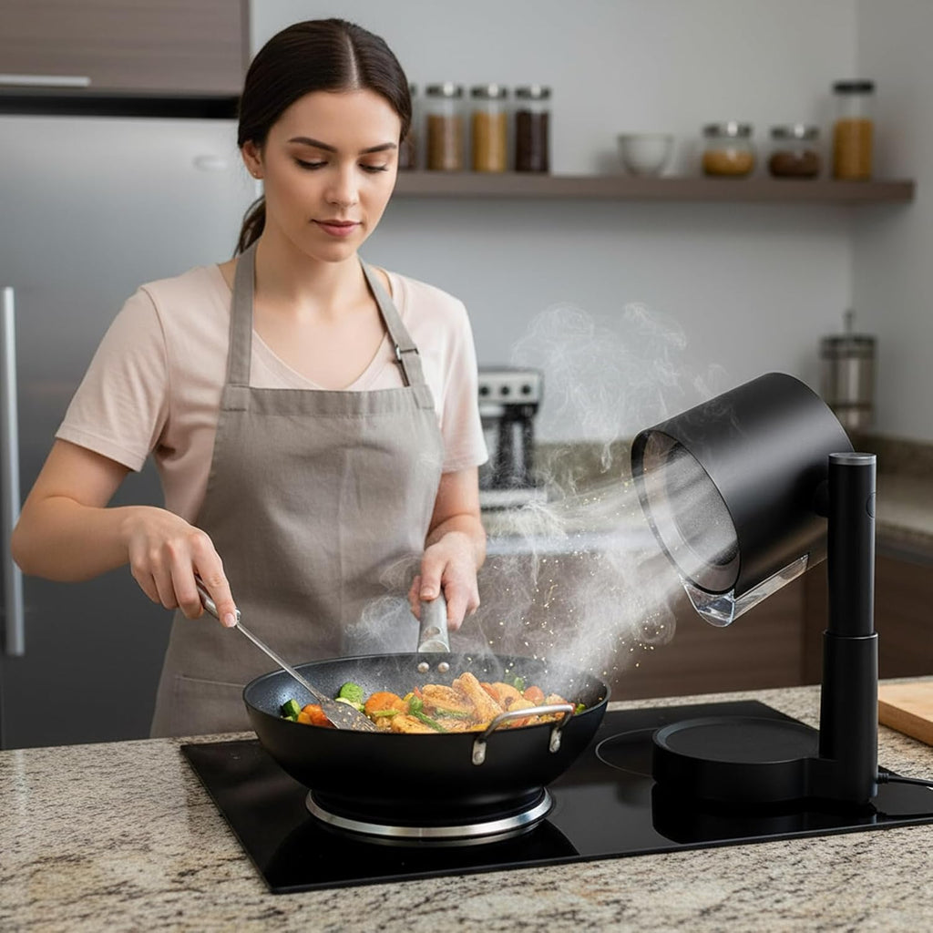 Campana extractora portátil para encimera — ventilador extractor de humo, olores y grasa - Desfino