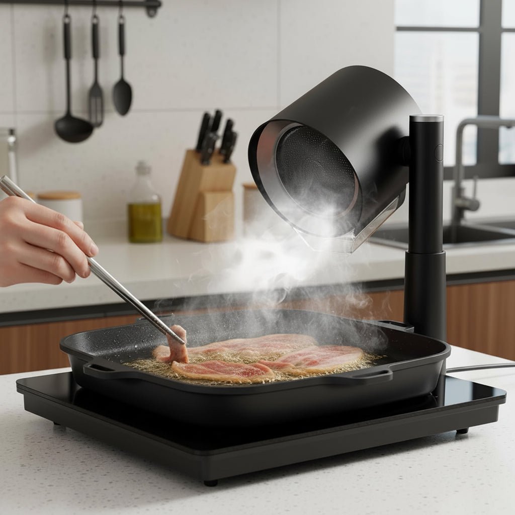 Campana extractora portátil para encimera — ventilador extractor de humo, olores y grasa - Desfino