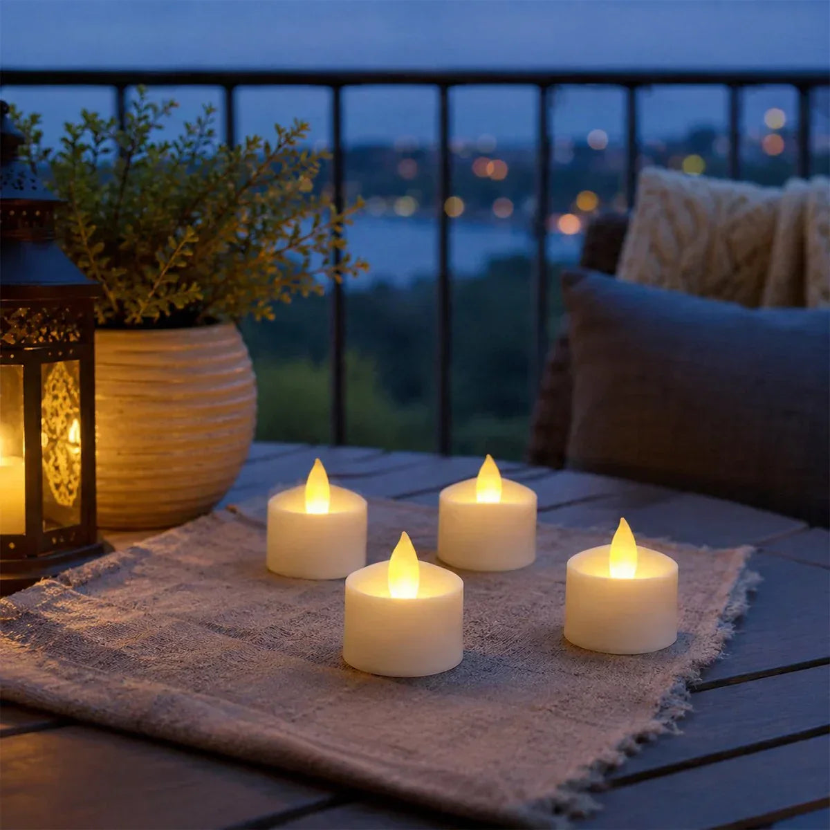 Realistische flammenlose LED-Teelichter, 100er-Pack × 18 | Desfino