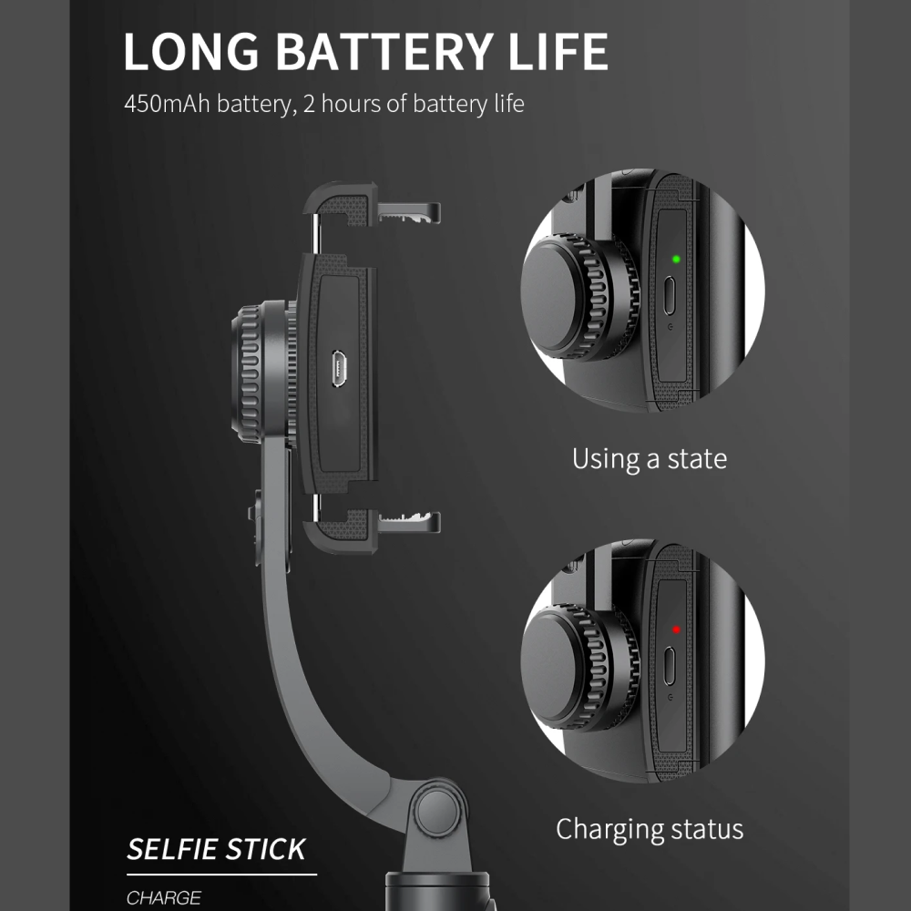 Estabilizador de gimbal para telemóvel Nimora — Tripé e selfie stick - Desfino