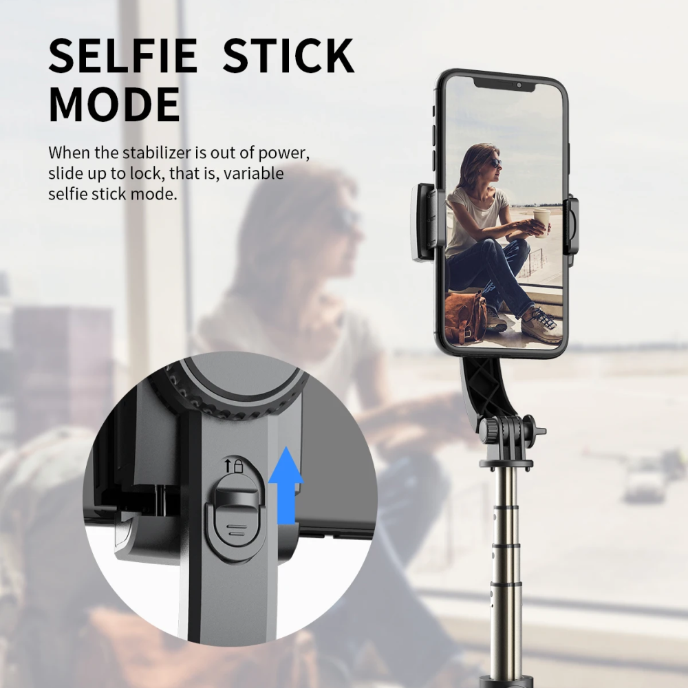 Nimora-gimbalstabilisator til telefon - stativ og selfie-stick - Desfino