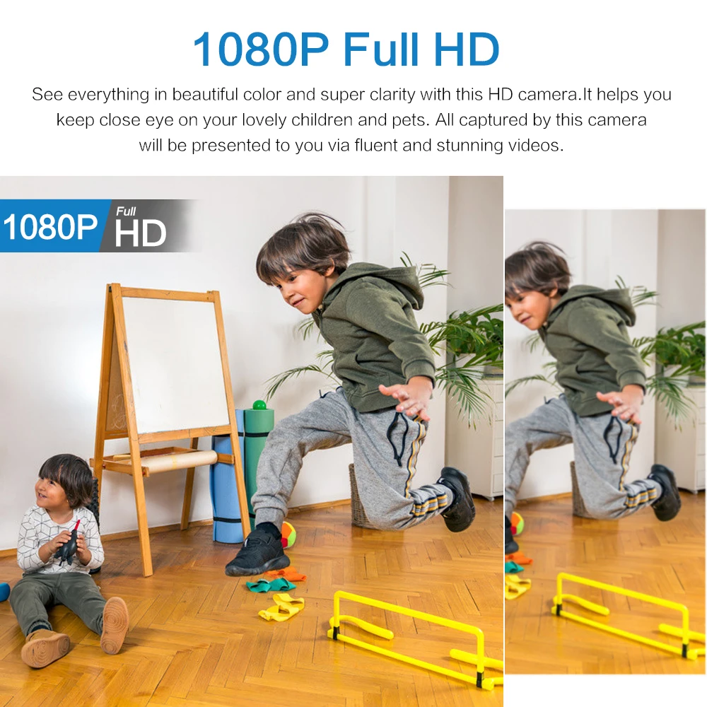 מצלמת WiFi מיני Nexa 1080P — עמידה למים, ראיית לילה 160° - Desfino