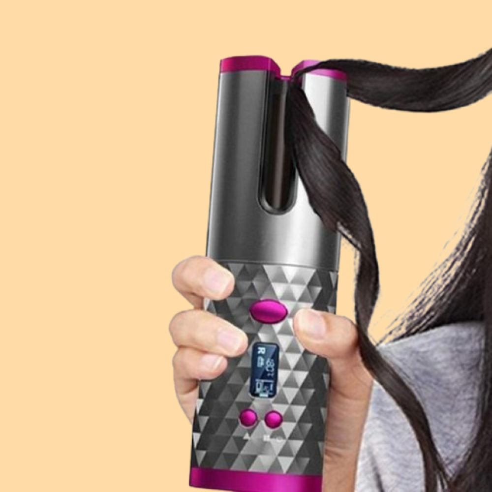 Rizador de cabello autorrotatorio Vellara - control térmico cerámico - Desfino