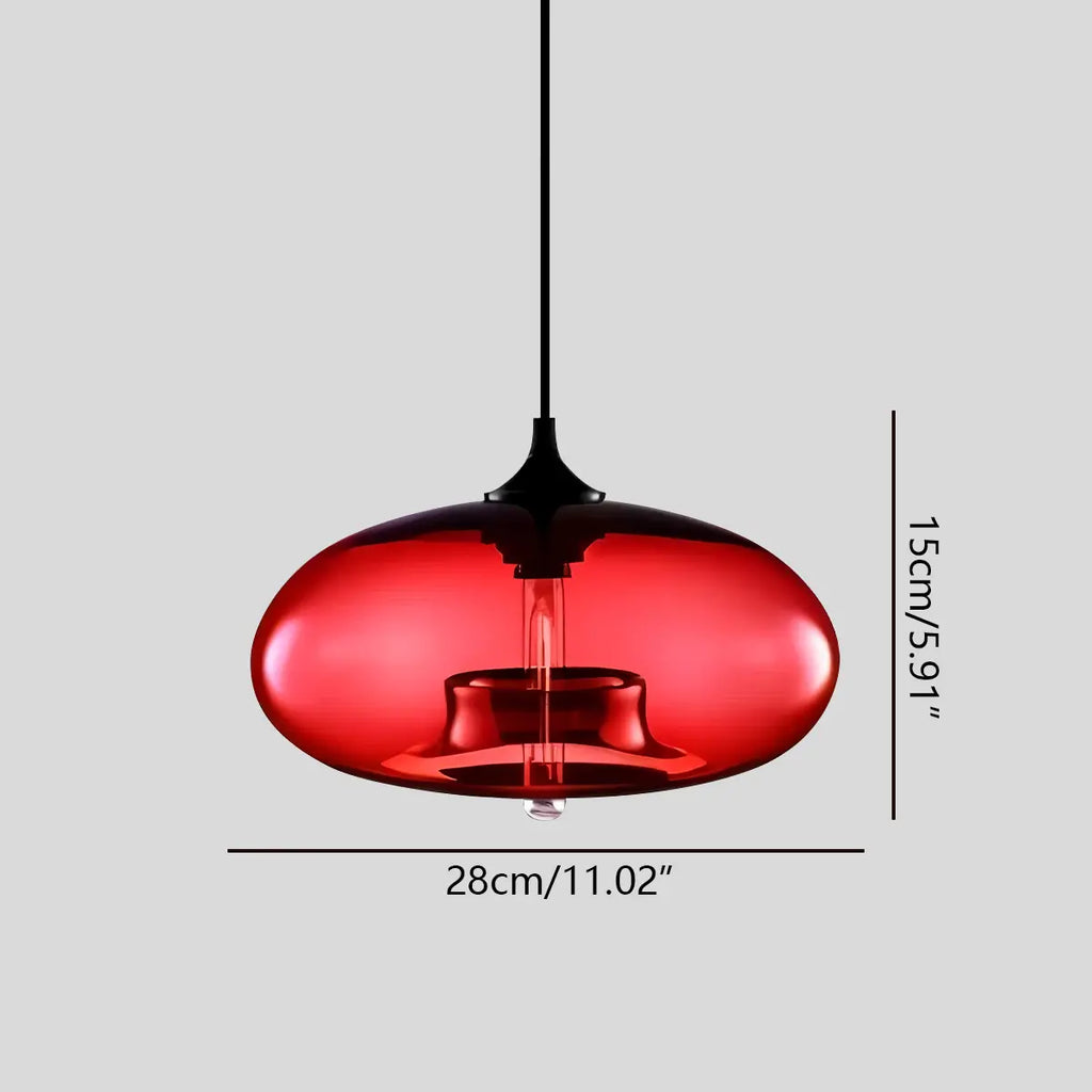 Bunte Glas-Hängeleuchte für den Essbereich | Desfino