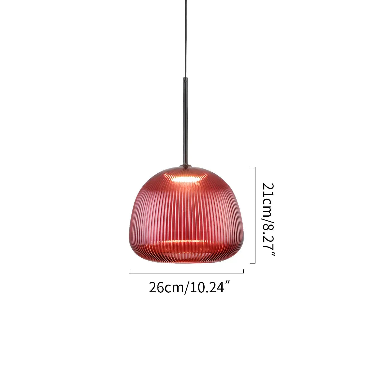 Nordic Pleated Colored Glass Pendant Light | Desfino
