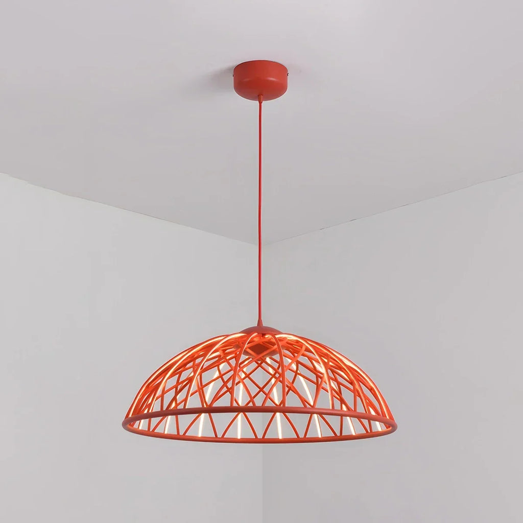 Modern Woven Mesh Art Pendant Light | Desfino