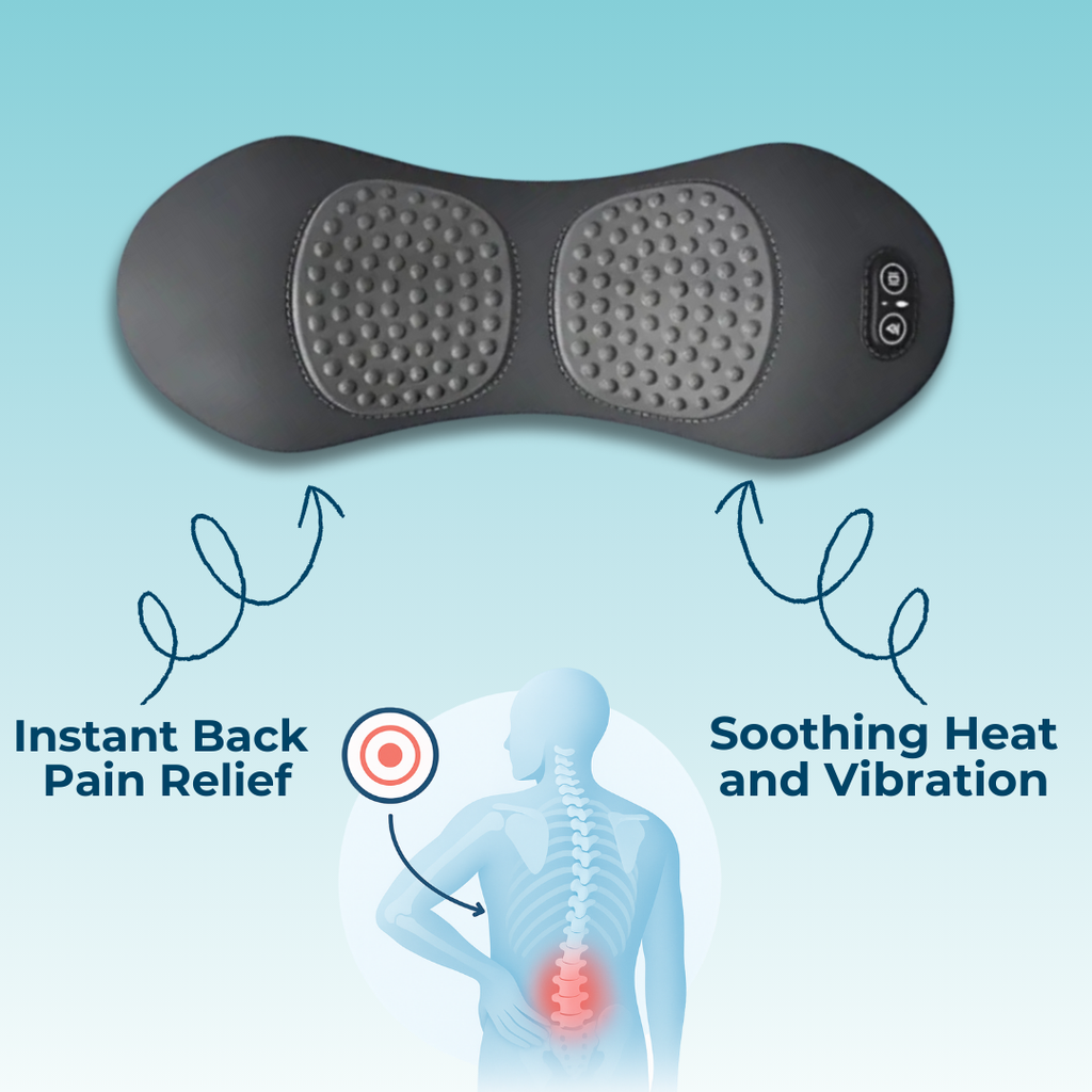 Masajeador de espalda con calor LuminaBack 3 en 1 — Vibración, descompresión - Desfino