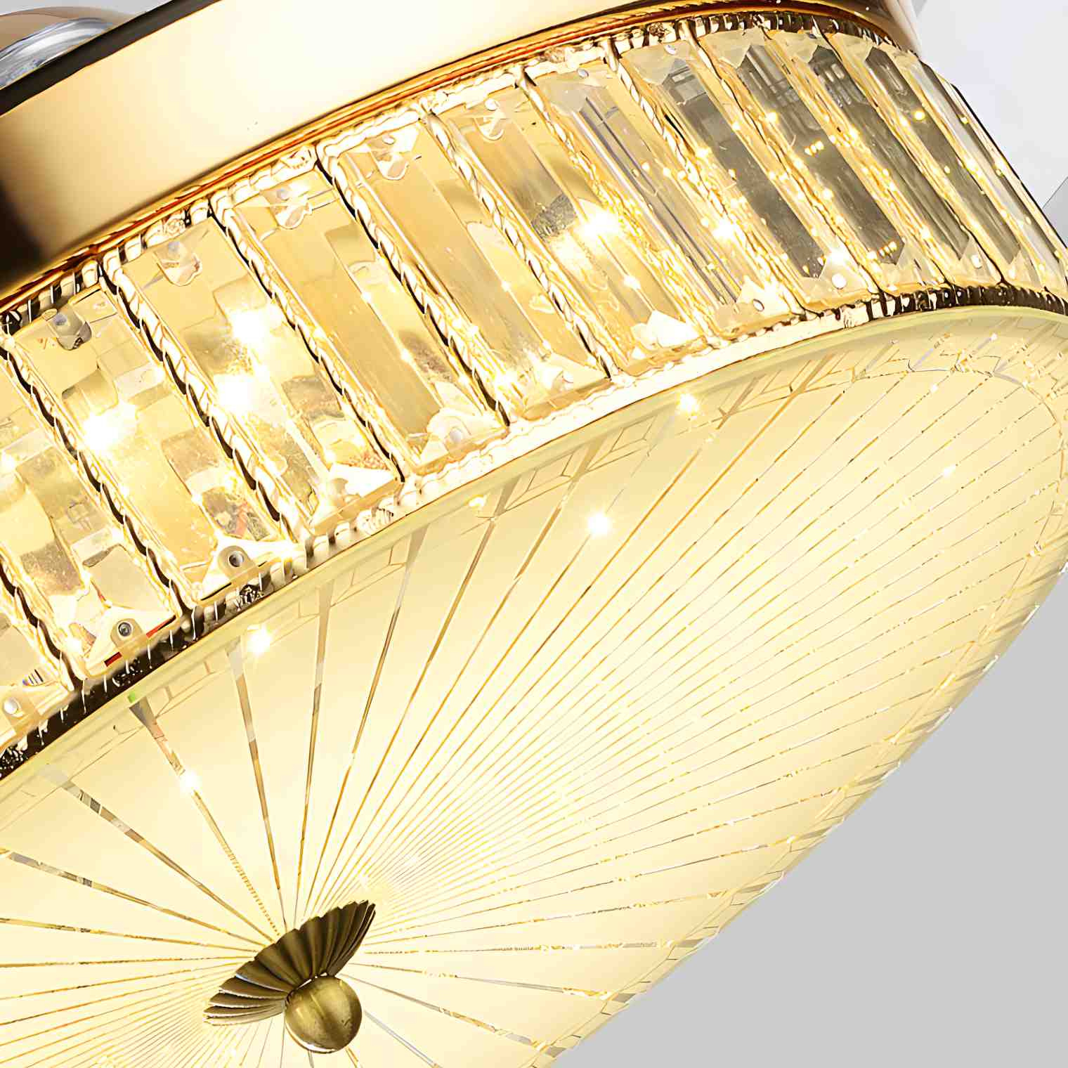 Remote Hugger Ceiling Fan Light | Desfino