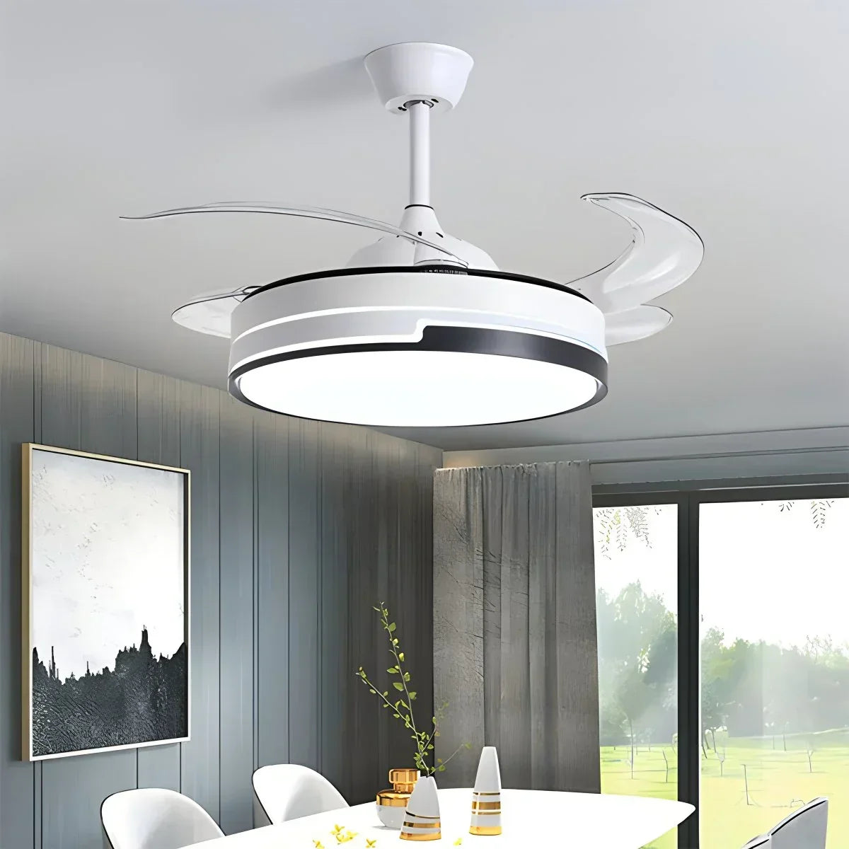 Minimalistischer Deckenventilator mit Fernbedienung | Desfino