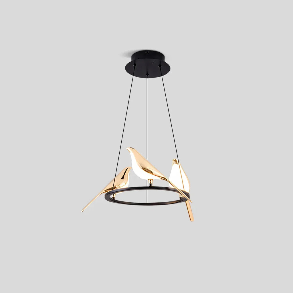 Modern Gold Birds LED Chandelier | Desfino
