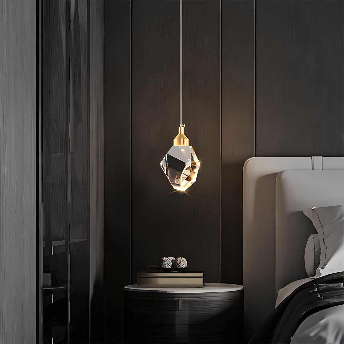 Rock Crystal Rain Chandelier for Living Room | Desfino