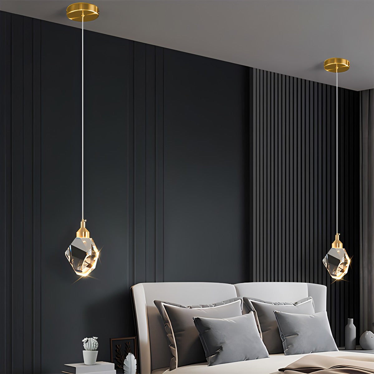 Rock Crystal Rain Chandelier for Living Room | Desfino