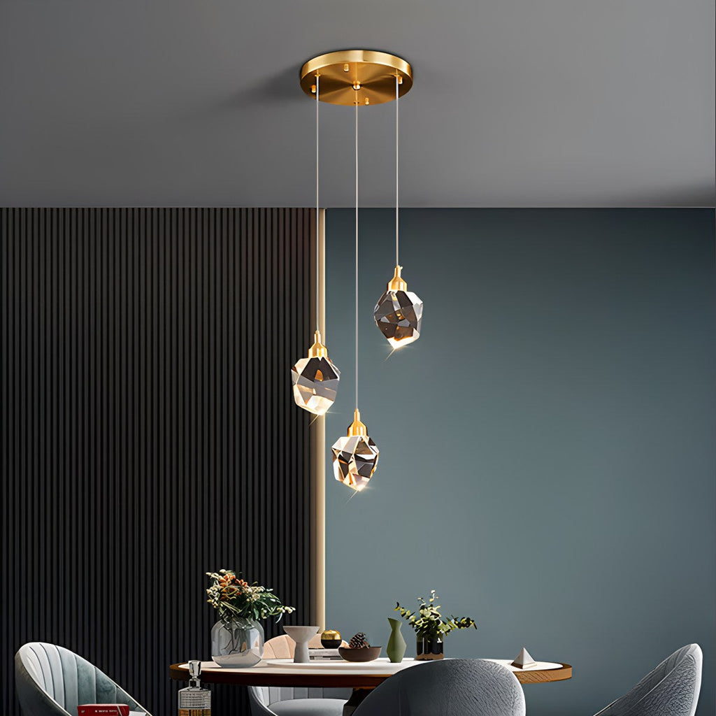 Rock Crystal Rain Chandelier for Living Room | Desfino