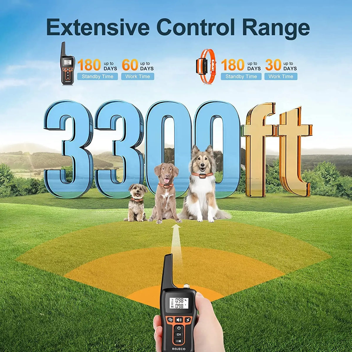 CanisPro 1000m Remote Dog Training Collar — IPX7 Waterproof - Desfino
