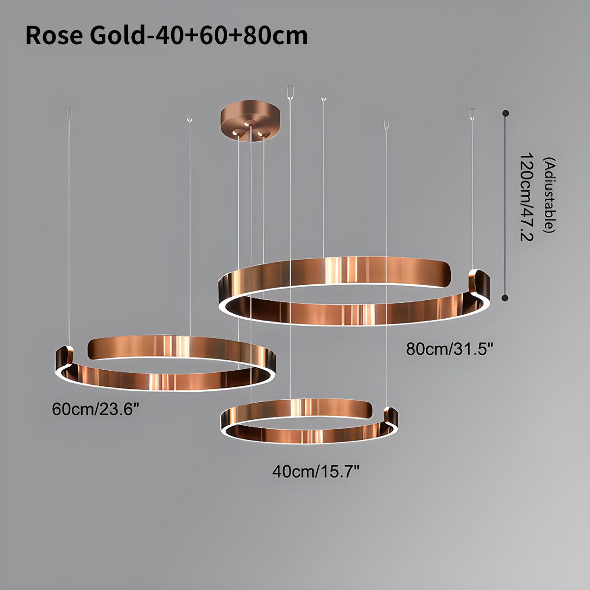 Moderner LED-Ring-Kronleuchter für das Wohnzimmer | Desfino