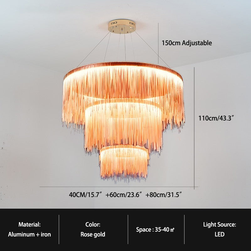 Moderner Kronleuchter mit Quasten im Art-déco-Stil | Desfino