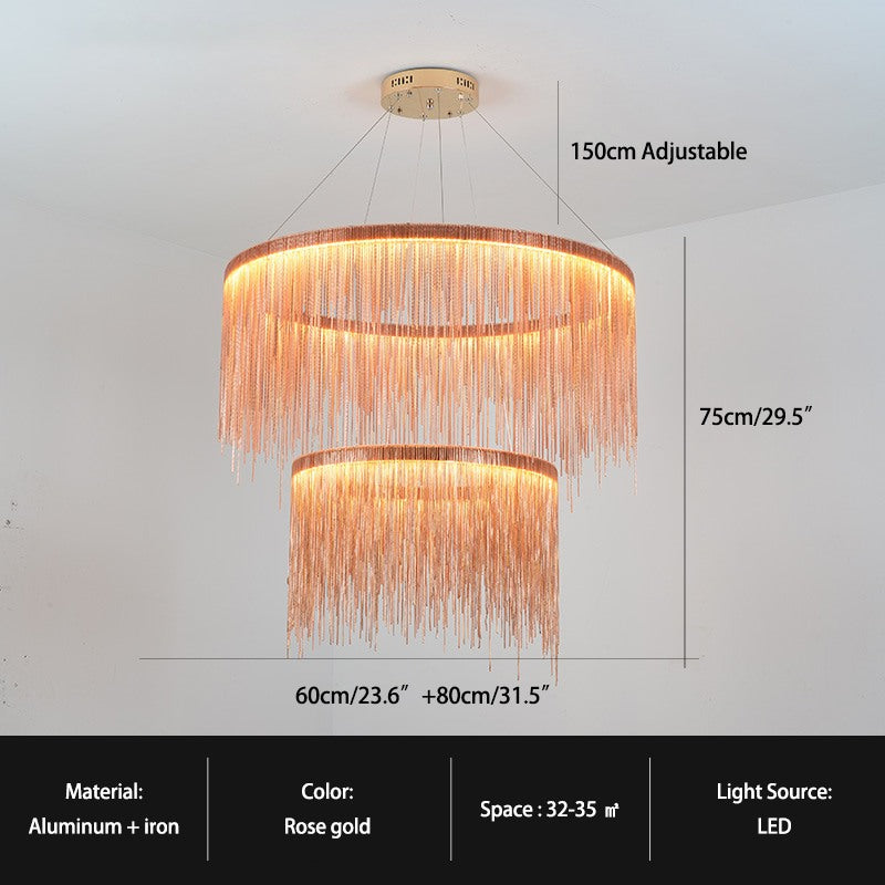 Moderner Kronleuchter mit Quasten im Art-déco-Stil | Desfino