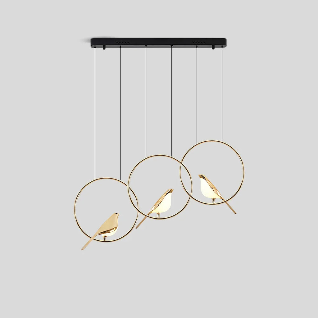 Modern Gold Birds LED Chandelier | Desfino