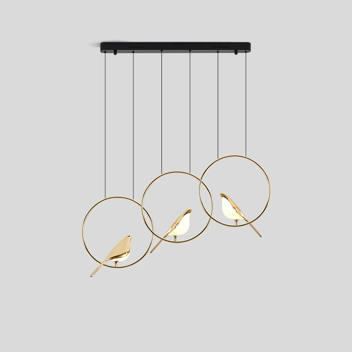 Modern Gold Birds LED Chandelier | Desfino