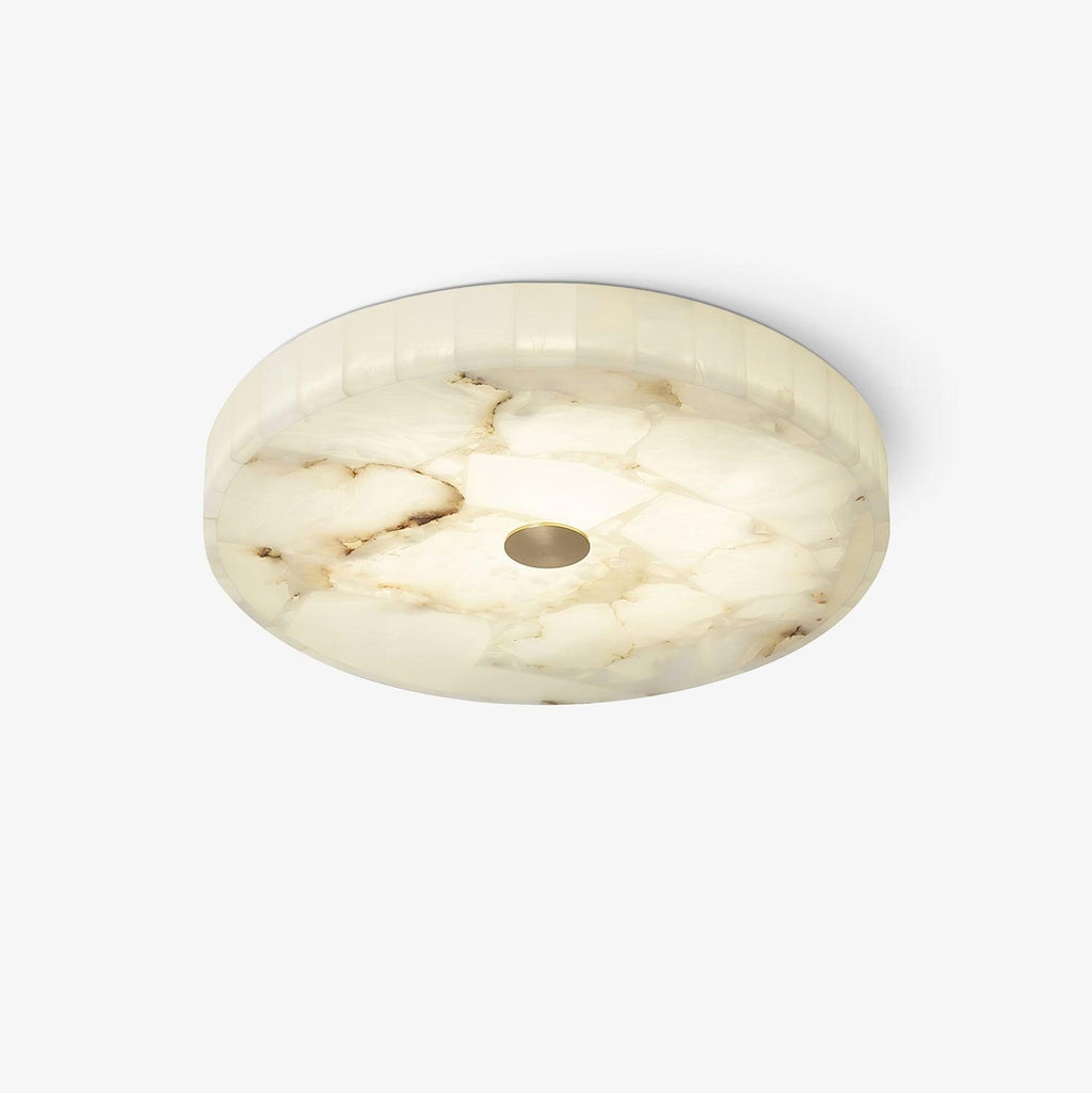 Asterra loftslampe i alabast — klassisk cirkulært design | Desfino