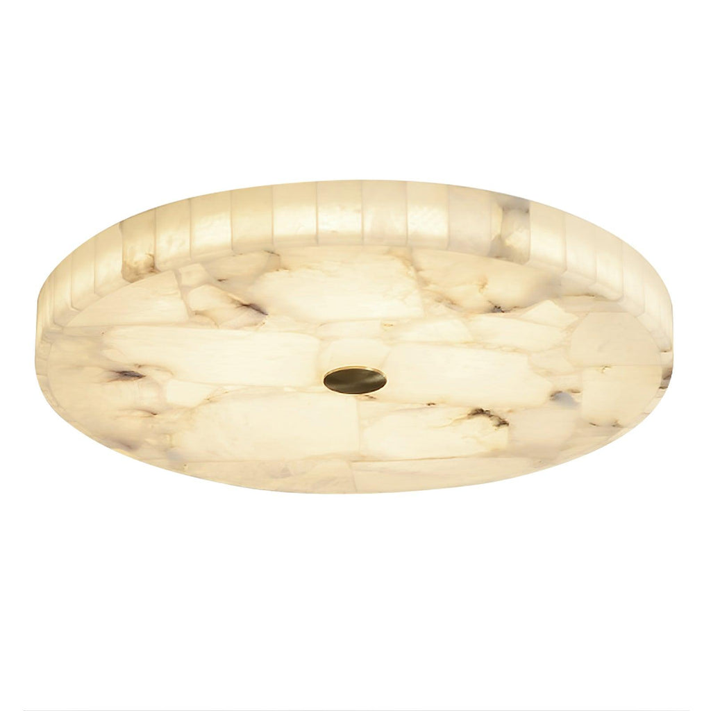 Asterra loftslampe i alabast — klassisk cirkulært design | Desfino