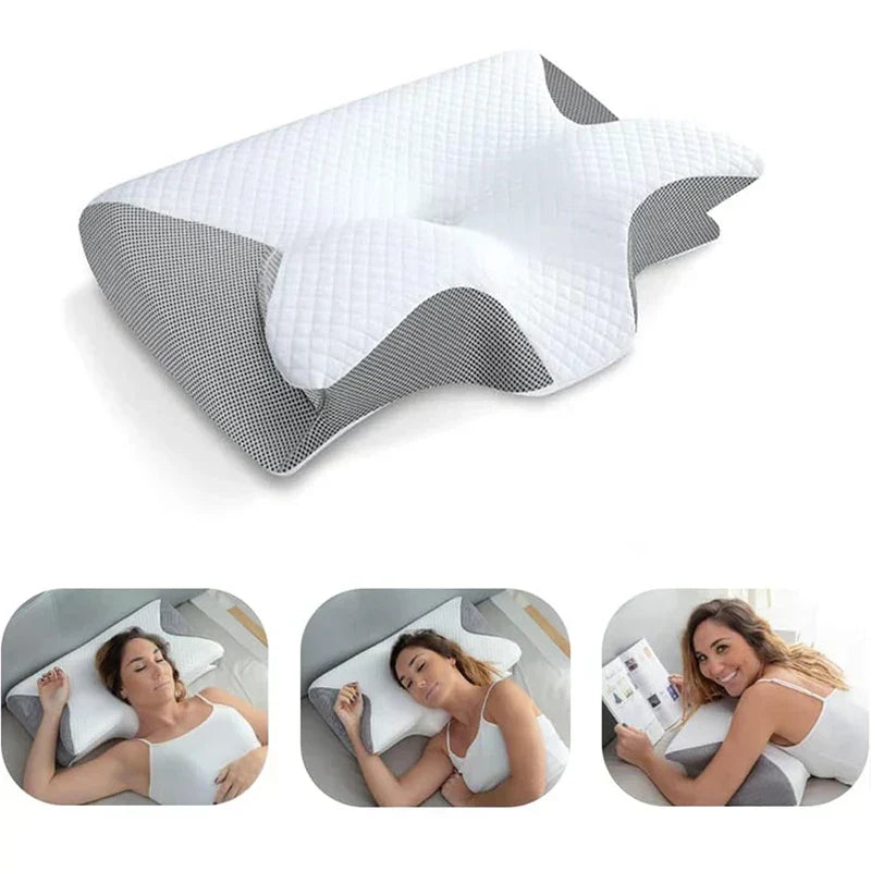 SomniEase Nackenkissen — 2-in-1 ergonomischer Memory-Schaum - Desfino