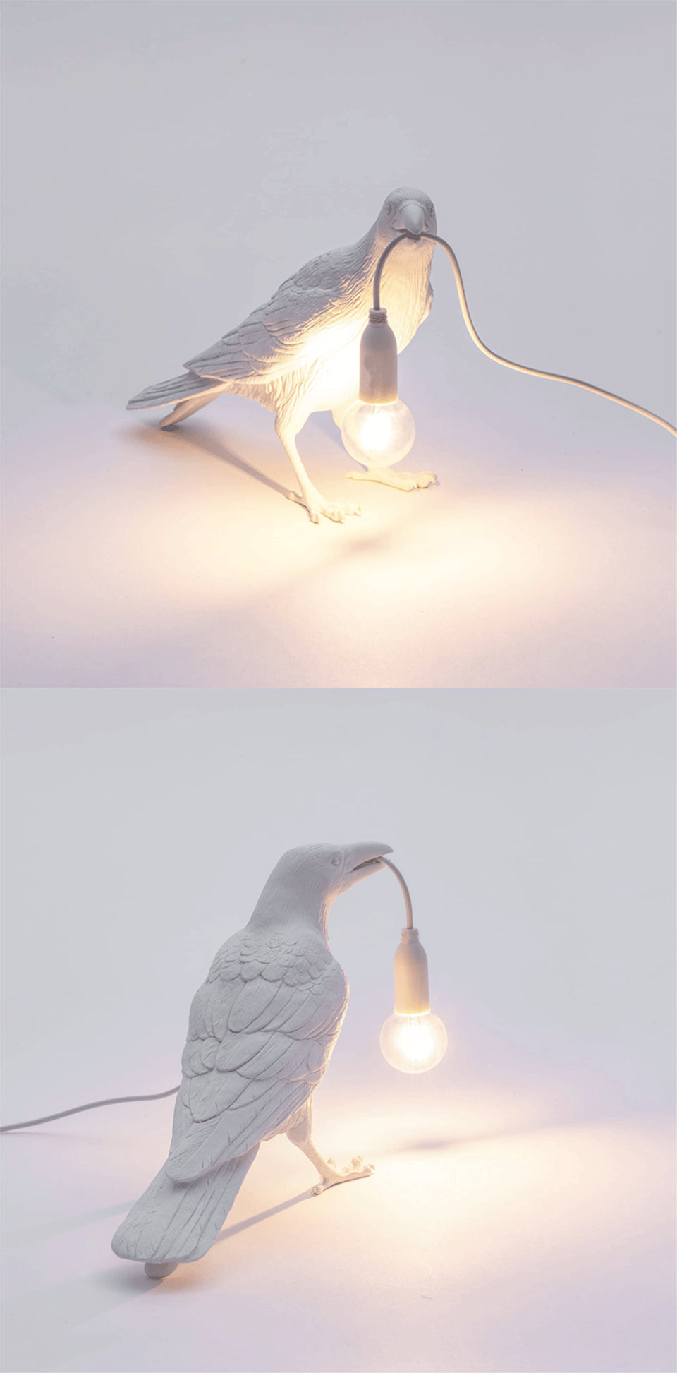FederGlow warme LED-Vogelwandleuchte — Stimmungsvolle Dekolampe - Desfino