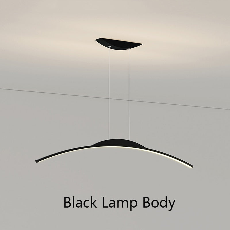 Sereno Modern Linear LED Island Chandelier — Integrated LED Light - Desfino