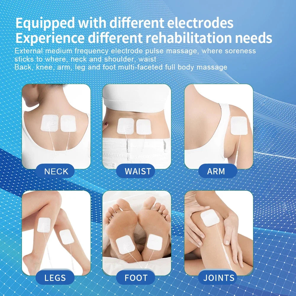 可充电 4 通道 TENS 和 EMS 刺激器 — 15 种模式，30 档强度 - Desfino