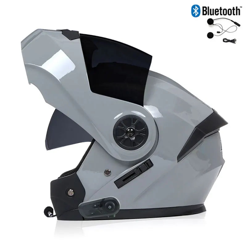 Modułowy kask motocyklowy — podnoszona szczęka, Bluetooth i osłona przeciwsłoneczna - Desfino