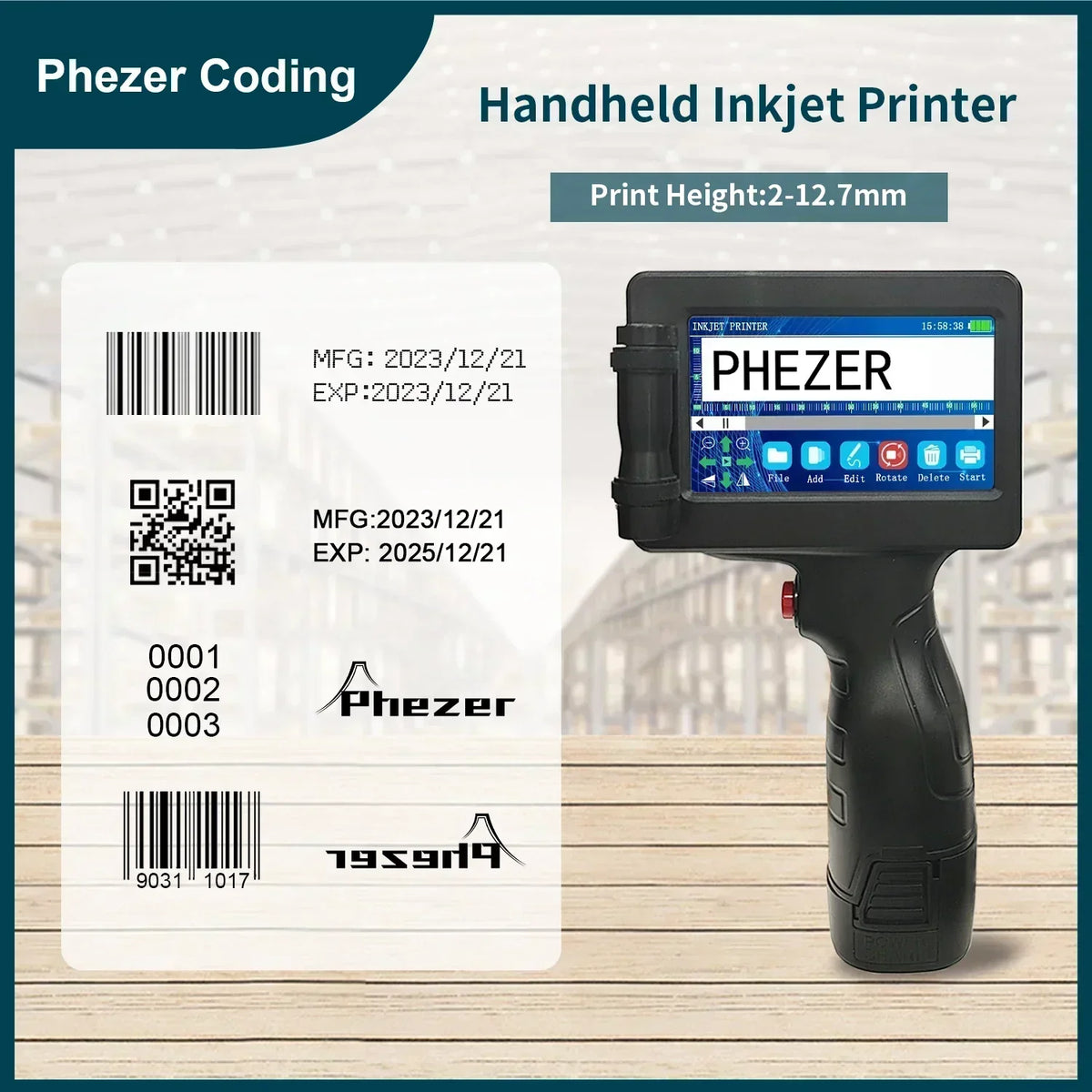 LumixJet Pro Enhanced Portable Handheld Inkjet Printer - Desfino
