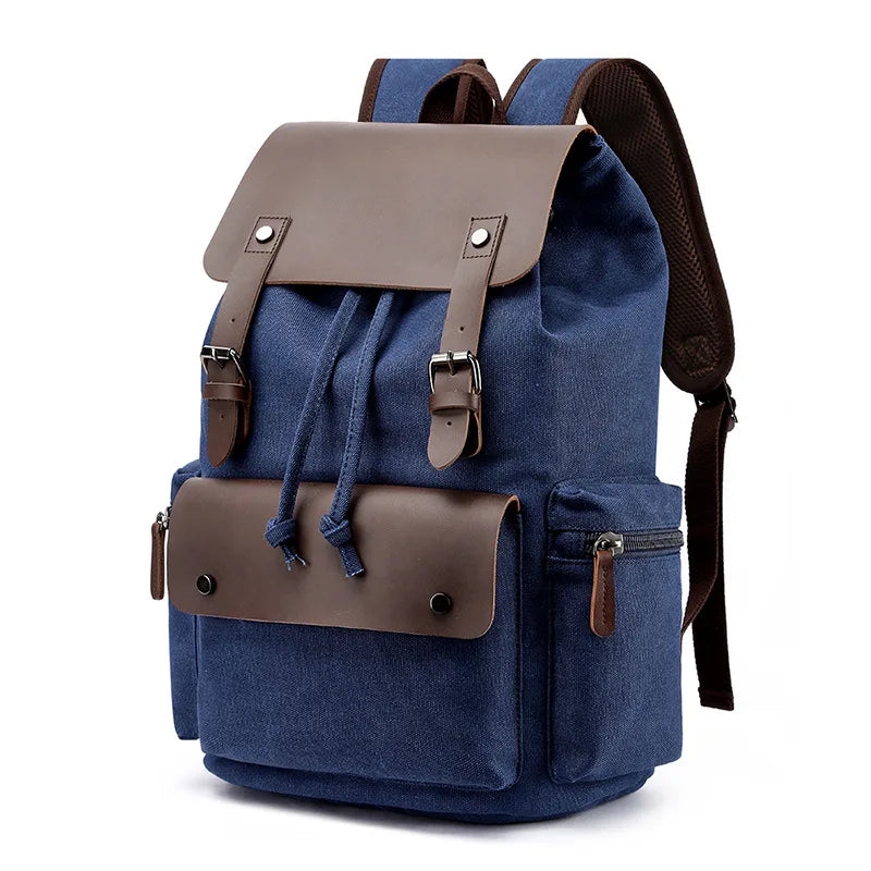 Zaino da esploratore in tela Ridgewell — Borsa capiente rétro da 20–35L - Desfino