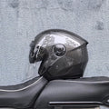 Casque de moto léger 3/4 - double visière, écran transparent, pare-soleil - Desfino