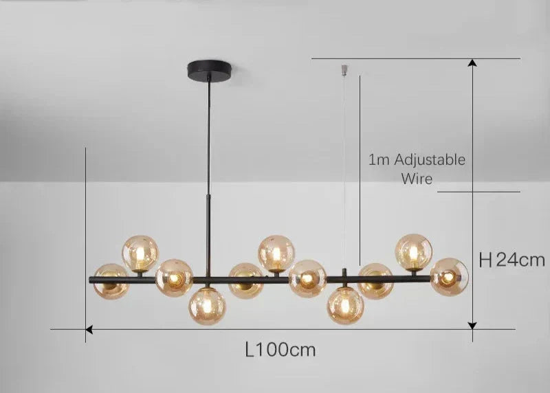 7–11 lumini LED G9 — colecția de candelabre Marisol - Desfino