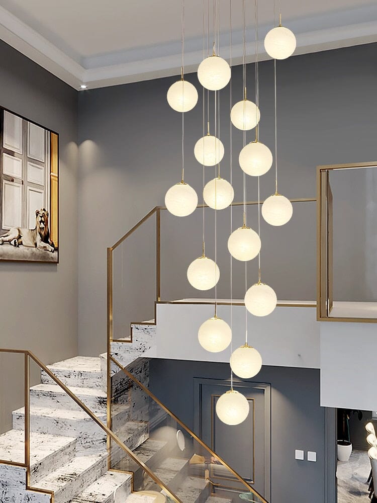 Lampadario a globo Liora — Elegante lampada a sospensione LED dalla luce calda - Desfino