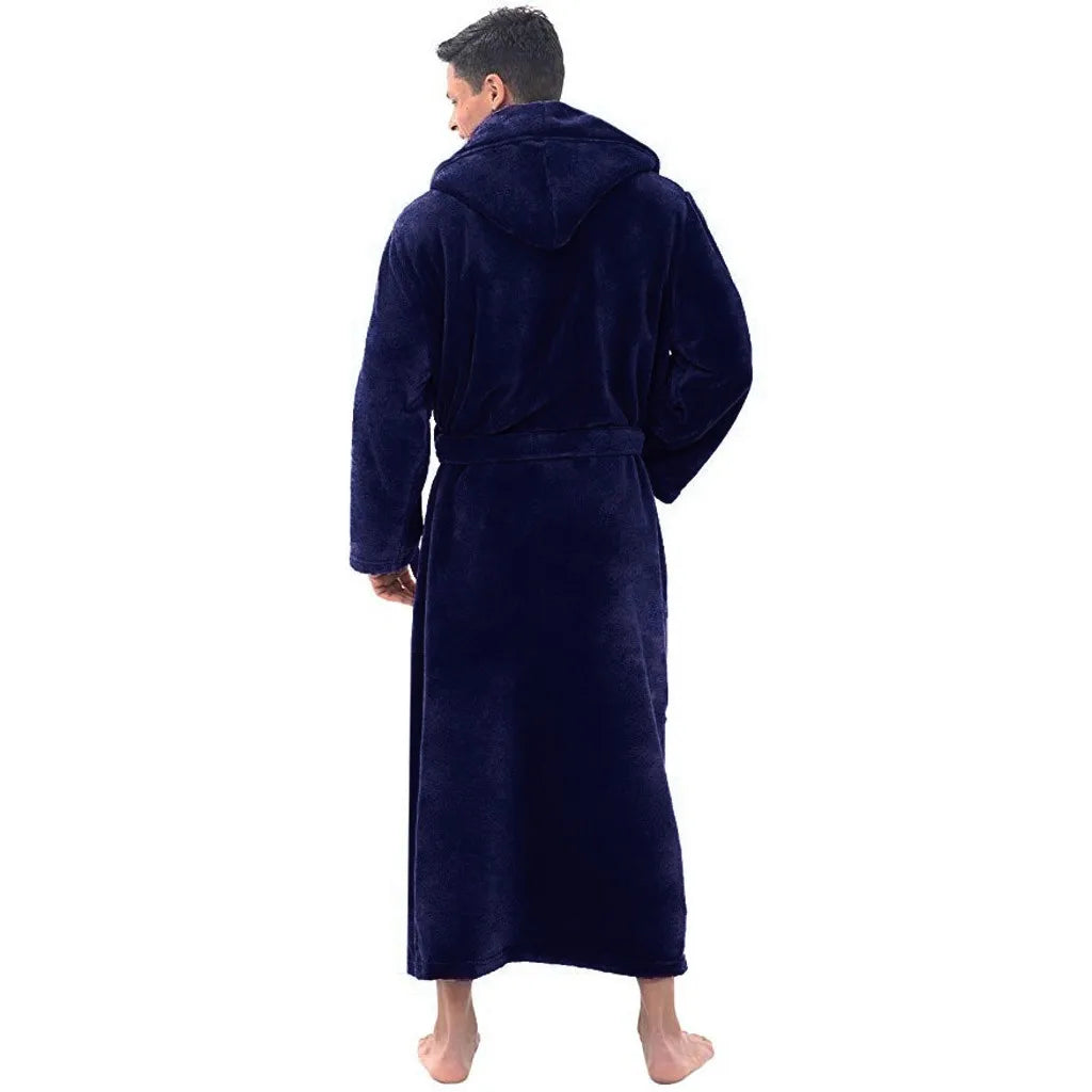 HavenVale Men's Hooded Bathrobe — Plush Comfortwear Interior