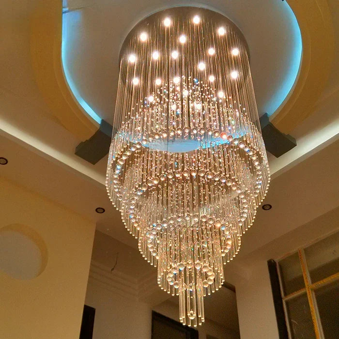 Lustre Calara en gouttes de pluie superposées — Argenté ou doré - Desfino