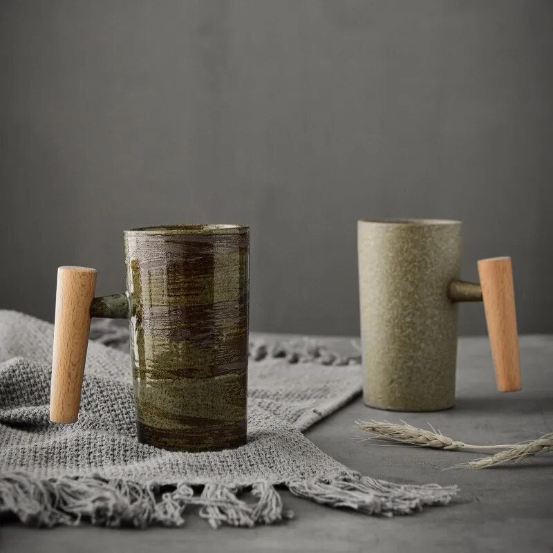 Mug à latte en grès TerraNord - Design de la collection Nordic Earth - Desfino