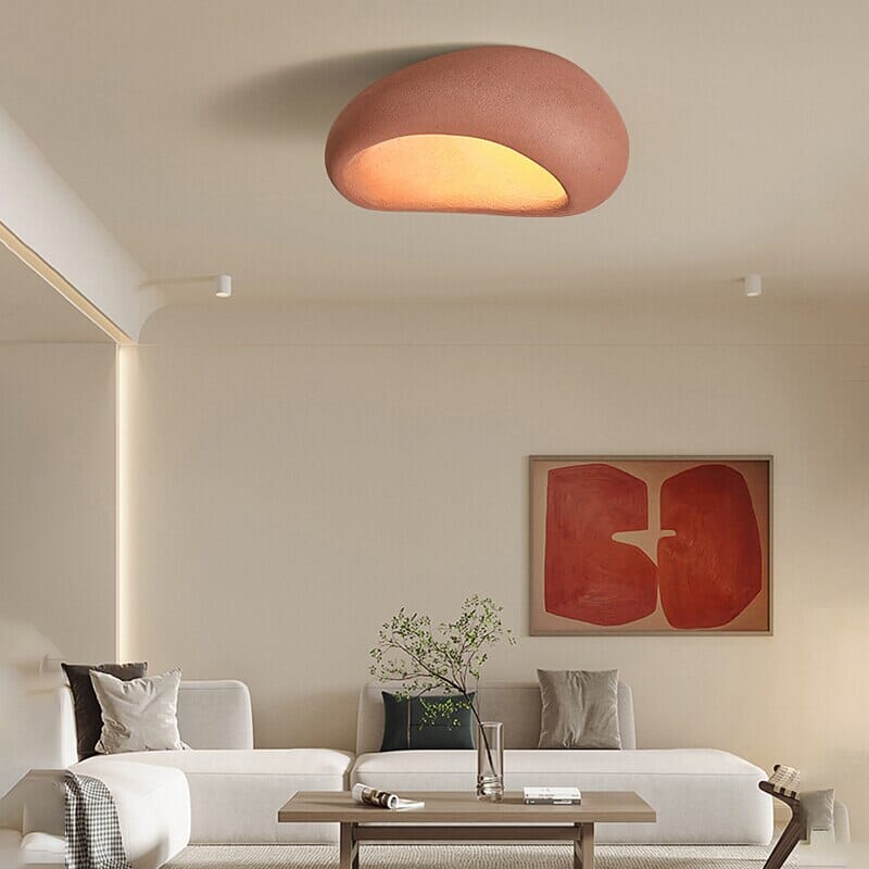 Irisori Wabi-Sabi Ceiling Light — Handcrafted Japanese Form, Organic Silhouette, Warm Glow