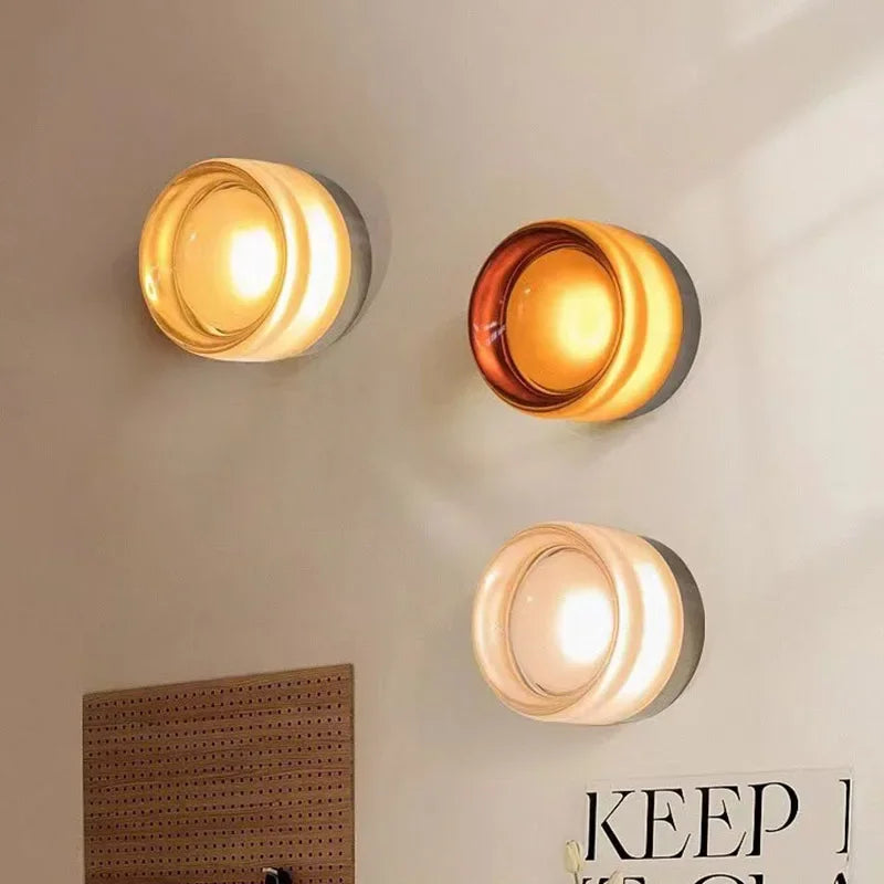 NovaLume væglampe i glas — Lumenari Studio, integreret LED - Desfino