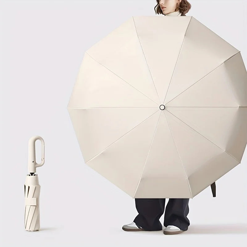 Parapluie compact automatique NimbusGuard — Revêtement protecteur solaire UPF50+ - Desfino