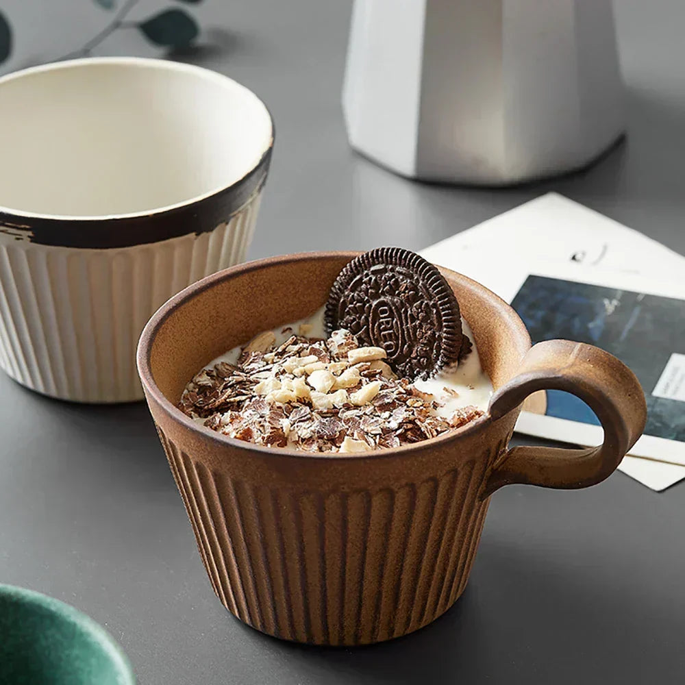 Hearthside Ceramic Mugs — Traditional Handmade Build, 10.4 oz Capacity