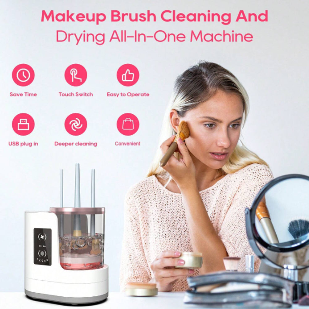 AstraGlow Pro elektrischer Make-up-Pinselreiniger — Wiederaufladbar - Desfino