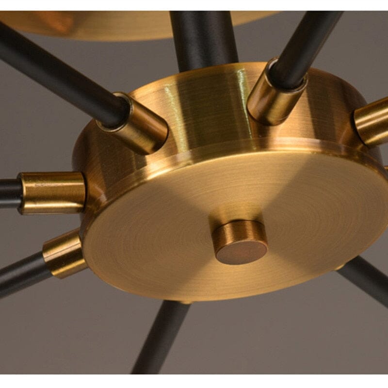 8-Light Glass Globe Chandelier in Jade