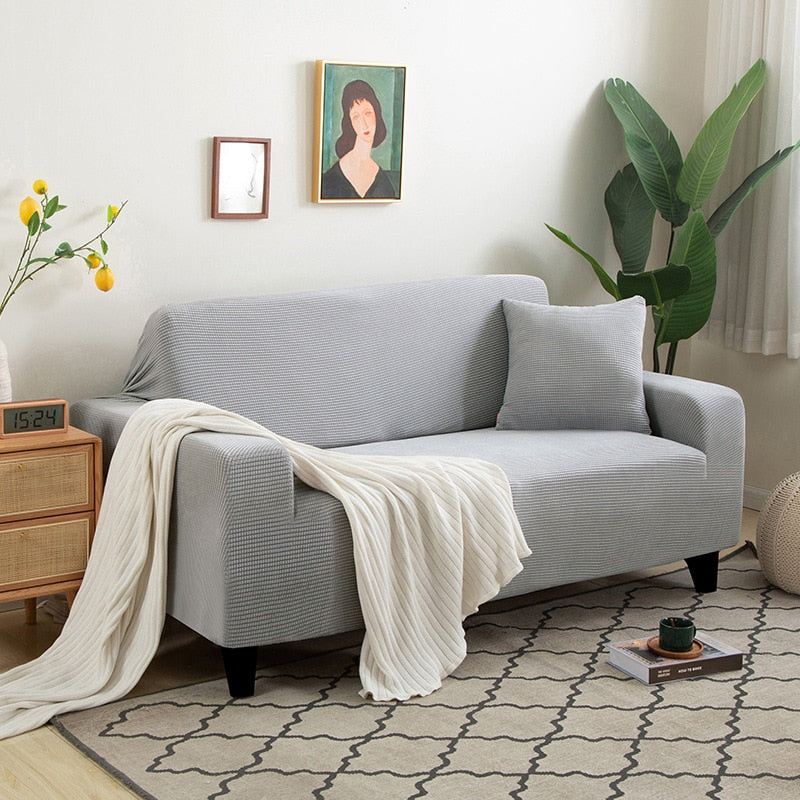 Housse de canapé extensible lavable — Ajustement antidérapant, 1 à 3 places - Desfino