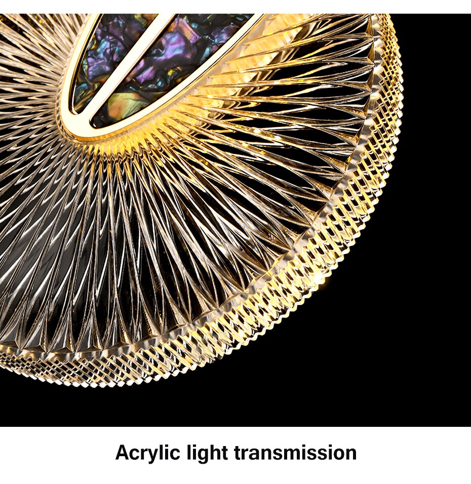 Aurelia Gold LED-krystallpendellampe — rund taklampe - Desfino