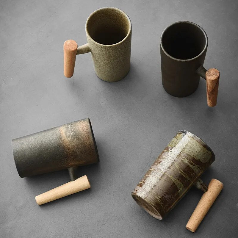 Mug à latte en grès TerraNord - Design de la collection Nordic Earth - Desfino