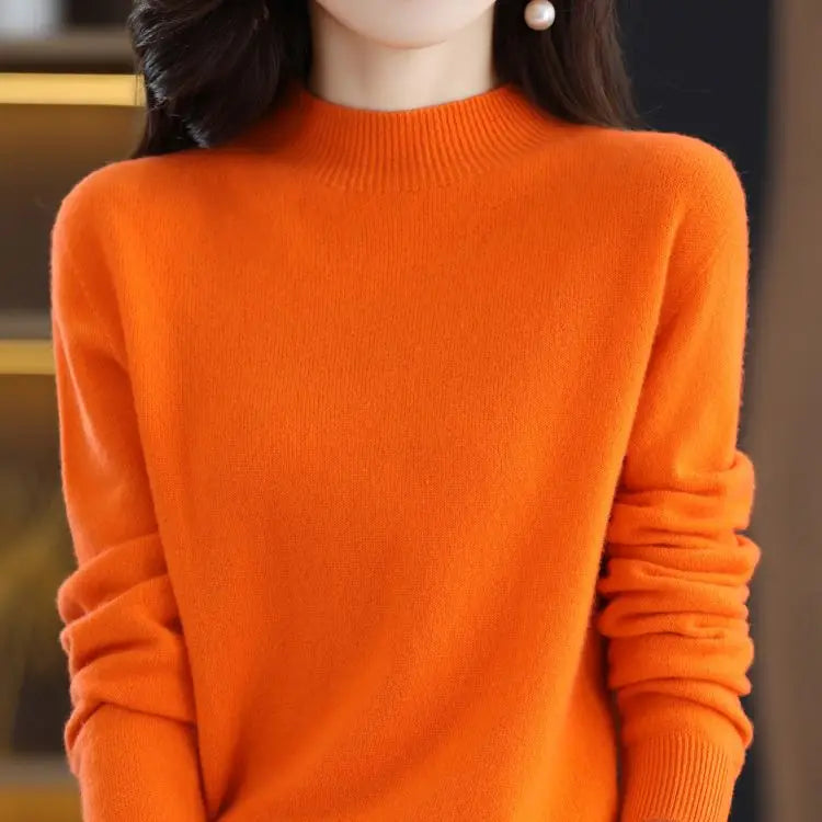 Damski dopasowany sweter AstraWeave — 100% australijskiej wełny merynosów extrafine - Desfino