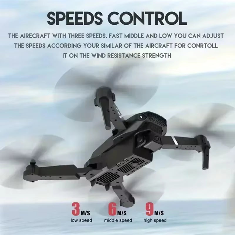 רחפן E88 Pro מתקפל עם WiFi ו-FPV — מצלמת HD, שמירת גובה - Desfino